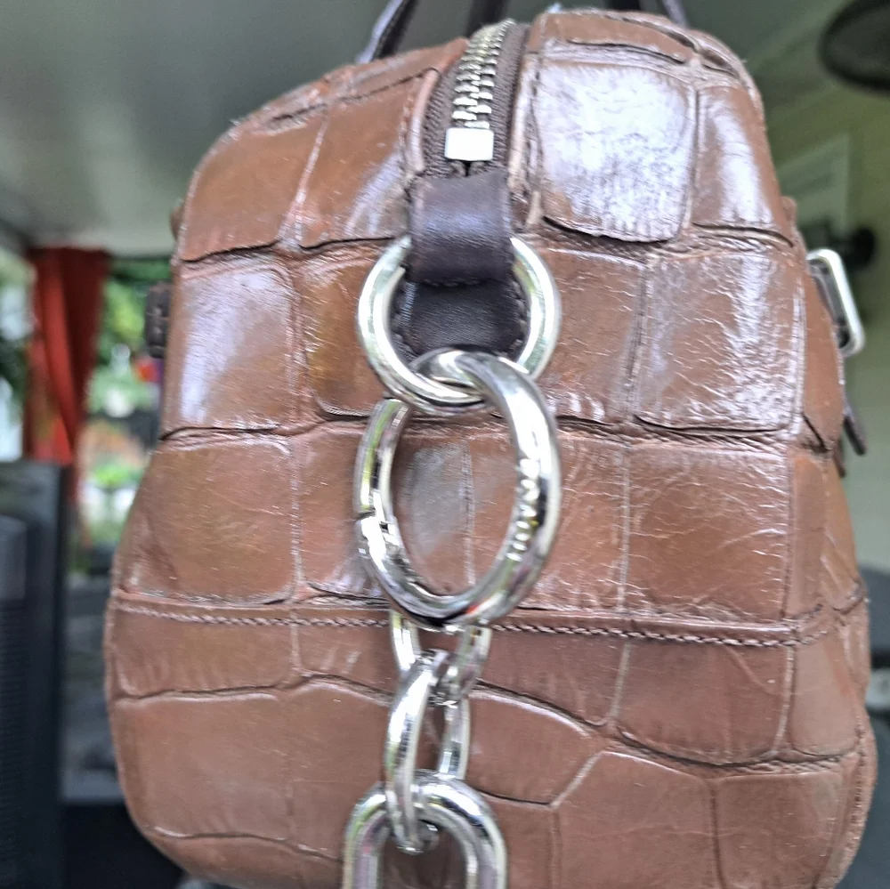 Coach Crocodile Embossed Chelsea Satchel /Crossbody Great Condition - Picture 5 of 14